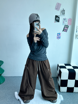 コーデュロイスナップバルーンパンツ💚🩷🤎 - 7 カラーズ