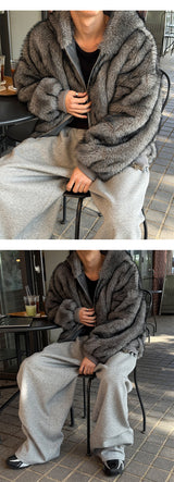 [Unisex] ファー2wayフードジャンパー(4color)