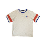 Square Print Ringer Tee (oatmeal)