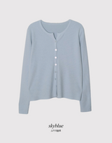 #ベーシックリブスリットニットカーディガン (4color)