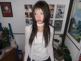 (2color) Ditsy Floral Lace Neck Long Sleeve Tee [Scarf Set]