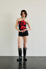  FLUTTER HALTERNECK / RED