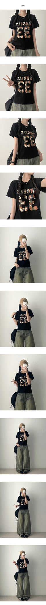 The On Vintage Number Camo Short Sleeve Tee