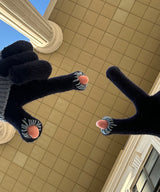 two hole touch finger touch gloves