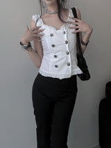 napoleon shirring blouse (2color)