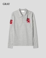 (UNISEX) Horse PK Collar Long Sleeve