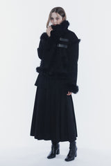 レイヤープリーツスカート black