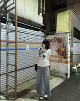 Star and Cat Jacquard Knit Half T-shirt