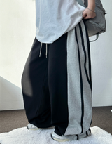 シルバー🩶🤍ツーライントラックバルーンワイドパンツ🖤🩶2カラー