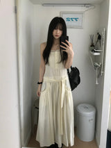 Pintuck Long Dress (2 colors)