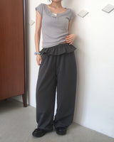 Polan Frill Skirt Nylon Pants