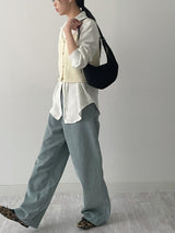 Wood Square Neck Knit Bustier