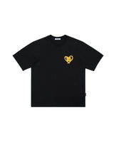 DirtyCoins パッチインハートTシャツブラック