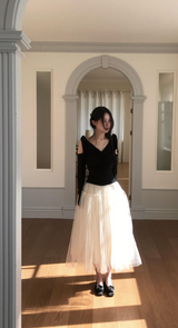 oblige plum sheer midi sk