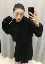 CROP TURTLE HOODIE