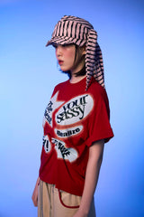 ロールアップピンタックTシャツ