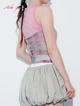 Mesh&printed Vest