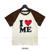 I love raglan crop short sleeve