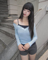 スカン レース ロングスリーブ Tシャツ