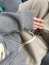 I Love Stripe ツーウェイフード付きジップアップ（1c）