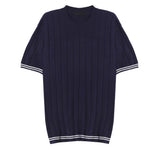 ASCLO ポイントラインマッスルフィット半袖ニット (3color)
