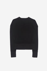Hiles wide rib round-neck cardigan