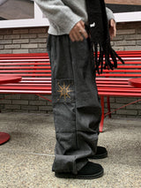 Star Carpenter Raw Pintuck Balloon Pants