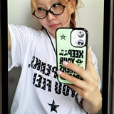 SHE LETTERING DOT OVER FIT T-SHIRT (2color)
