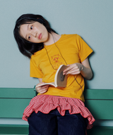 CAT GIRL SLIM T SHIRT - YELLOW