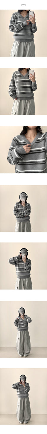 Lea Dotom Dangara V-neck Knit