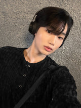 LMN St. リブド 3 バートンヘンリーネックロングスリーブ (4 colors)