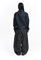Curved Leopard Pants - Khaki