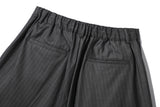 ストライプロングバルーンパンツ (Dark Grey)