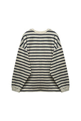 JERRY STRIPE OVERFIT LONG SLEEVE T-SHIRT / IVORY