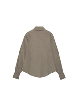 Side button shirts [Taupe]