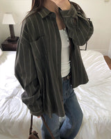 [ORIGINAL] Ain Stripe Oversized Shirt