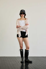 LUMINOUS OVERSIZED SHIRT / ROSE PINK