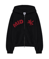 mid horse zip up (black)