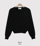 Simple Basic V-neck Knit (10color)