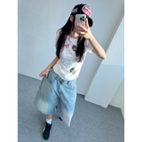 ベイビーキャットバニーリボンTシャツ💞🖤🤍🩷