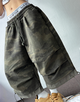 STRAP🪢 MILITARY CAMOUFLAGE PARACHUTE BERMUDA 🩶🖤💚2COLOR