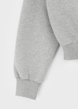 [MADE] Doobin Printed Off-Shoulder Fleece-Lined Sweatshirt