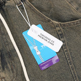 Cross Patch Work Banding Denim Pants (2 Colors)