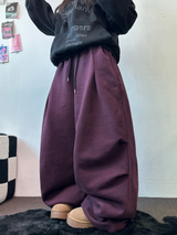 パラシュートツーピンタックバルーンロングワイドパンツ 🖤🩶💜🤎🩷5COLOR