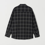 ルーズチェックシャツ (BLACK)