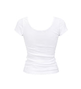 26SS★ [mnem] ME Scoop Neck Baby Tee