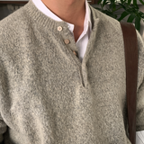  Beleries Simple Henry Neck Overfit Knit