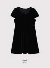 [SHOPPERMADE] ベルベットパフミニドレス