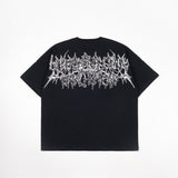 HIERARCHY STUDIOS Chroma - ブラックヒステリアワイドオーバーサイズTシャツ