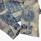 ethnic paisley open collar shirt_blue